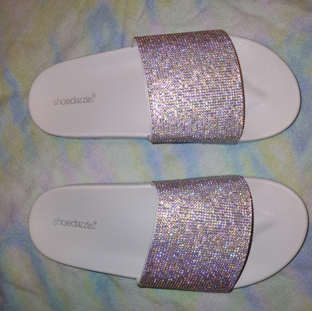 NWT Bejeweled Slides SZ12 Shoedazzle style Emmeline